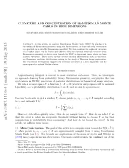 Curvature and Concentration of Hamiltonian Monte Carlo in High
  Dimensions