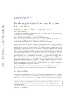 On the empirical multilinear copula process for count data