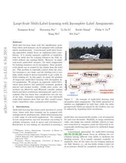 Large-Scale Multi-Label Learning with Incomplete Label Assignments