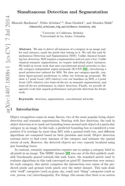 Simultaneous Detection and Segmentation