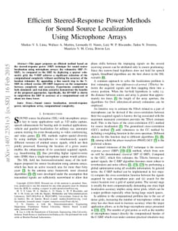 Efficient Steered-Response Power Methods for Sound Source Localization
  Using Microphone Arrays