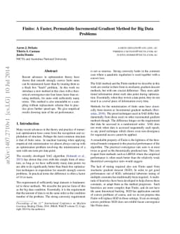 Finito: A Faster, Permutable Incremental Gradient Method for Big Data
  Problems