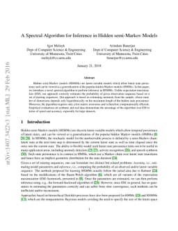 A Spectral Algorithm for Inference in Hidden Semi-Markov Models