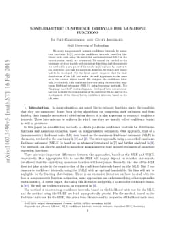 Nonparametric confidence intervals for monotone functions