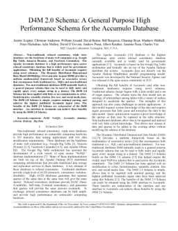 D4M 2.0 Schema: A General Purpose High Performance Schema for the
  Accumulo Database