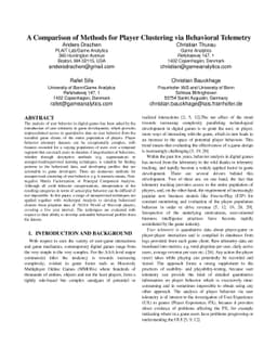 A Comparison of Methods for Player Clustering via Behavioral Telemetry