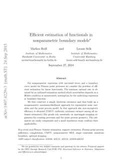 Efficient estimation of functionals in nonparametric boundary models