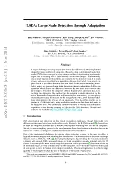 LSDA: Large Scale Detection Through Adaptation