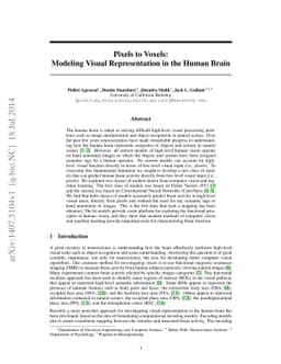 Pixels to Voxels: Modeling Visual Representation in the Human Brain