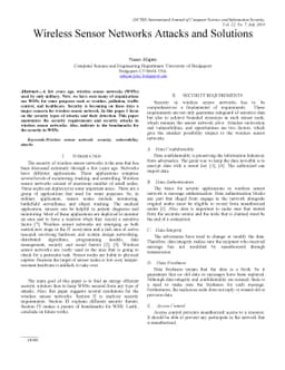 Wireless Sensor Networks Attacks and Solutions