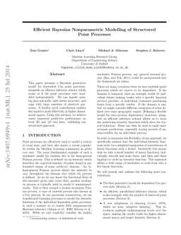 Efficient Bayesian Nonparametric Modelling of Structured Point Processes