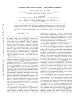 Pairwise Correlations in Layered Close-Packed Structures