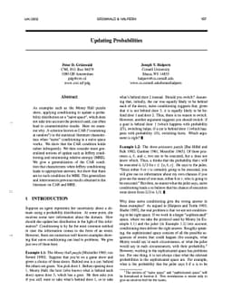 Updating Probabilities