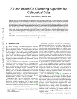 A Hash-based Co-Clustering Algorithm for Categorical Data