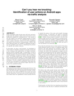 Can't you hear me knocking: Identification of user actions on Android
  apps via traffic analysis