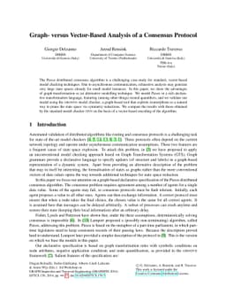 Graph- versus Vector-Based Analysis of a Consensus Protocol