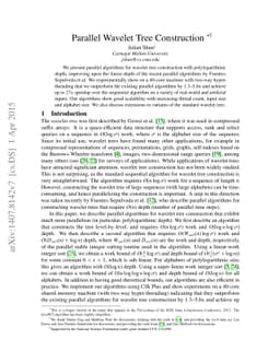 Parallel Wavelet Tree Construction