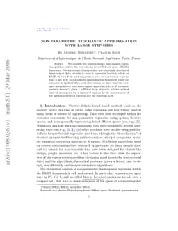 Non-parametric Stochastic Approximation with Large Step sizes