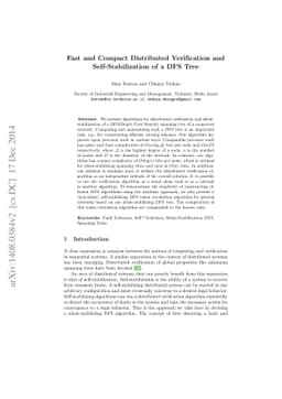 Fast and Compact Distributed Verification and Self-Stabilization of a
  DFS Tree