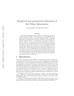 Empirical non-parametric estimation of the Fisher Information