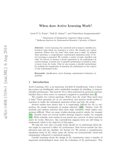 When does Active Learning Work?