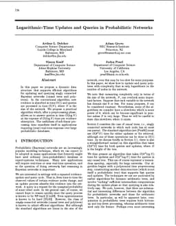 Logarithmic-Time Updates and Queries in Probabilistic Networks