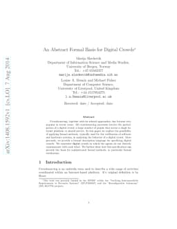 An Abstract Formal Basis for Digital Crowds