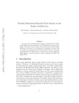 Parallel Distributed Breadth First Search on the Kepler Architecture