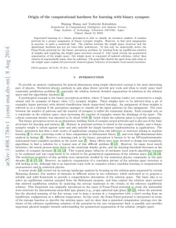 Origin of the computational hardness for learning with binary synapses