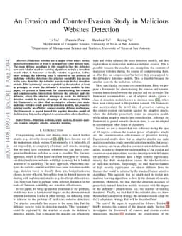 An Evasion and Counter-Evasion Study in Malicious Websites Detection