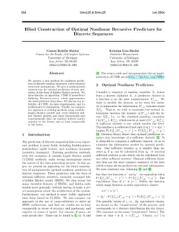 Blind Construction of Optimal Nonlinear Recursive Predictors for
  Discrete Sequences