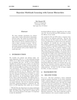 Bayesian Multitask Learning with Latent Hierarchies