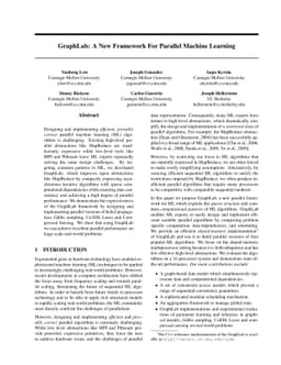 GraphLab: A New Framework For Parallel Machine Learning