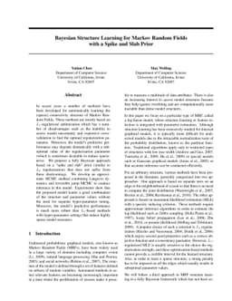 Bayesian Structure Learning for Markov Random Fields with a Spike and
  Slab Prior