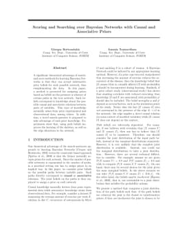 Scoring and Searching over Bayesian Networks with Causal and Associative
  Priors