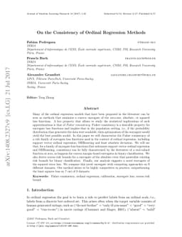 On the Consistency of Ordinal Regression Methods