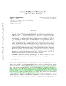 Convex Calibration Dimension for Multiclass Loss Matrices
