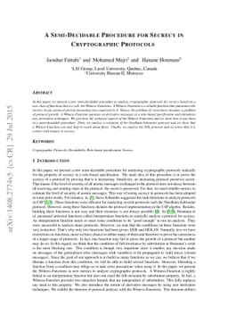 A Semi-Decidable Procedure for Secrecy in Cryptographic Protocols
