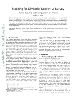 Hashing for Similarity Search: A Survey