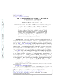 An adaptive composite quantile approach to dimension reduction