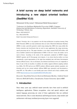 A brief survey on deep belief networks and introducing a new object
  oriented toolbox (DeeBNet)