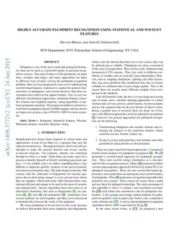Highly Accurate Multispectral Palmprint Recognition Using Statistical
  and Wavelet Features