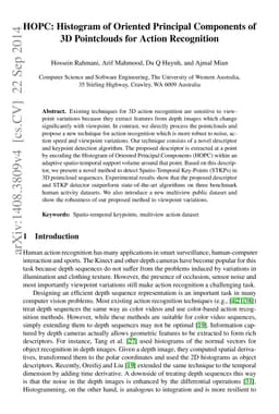 HOPC: Histogram of Oriented Principal Components of 3D Pointclouds for
  Action Recognition