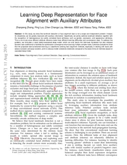 Learning Deep Representation for Face Alignment with Auxiliary
  Attributes