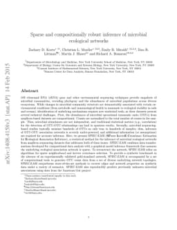 Sparse and compositionally robust inference of microbial ecological
  networks