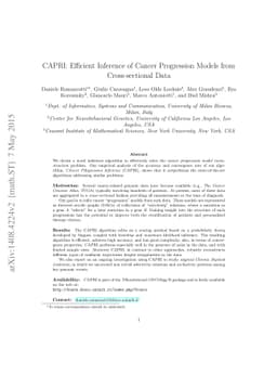 CAPRI: Efficient Inference of Cancer Progression Models from
  Cross-sectional Data
