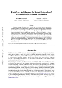 DepthProc An R Package for Robust Exploration of Multidimensional
  Economic Phenomena