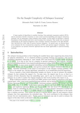 On the Sample Complexity of Subspace Learning