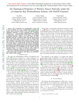 On Topological Properties of Wireless Sensor Networks under the
  q-Composite Key Predistribution Scheme with On/Off Channels