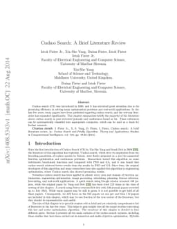 Cuckoo Search: A Brief Literature Review